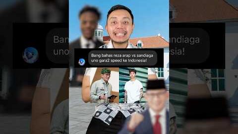 Reza Arap vs Sandiaga Uno? Respect keren banget Speed di Indonesia! #shorts
