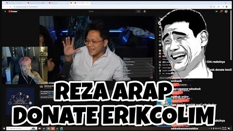 MOMEN NGAKAK REZA ARAP DONATE ERICKOLIM DI LIVE STREAMING #ngakak #CLIPDG