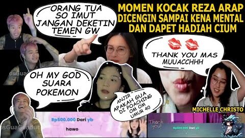 MOMEN KOCAK REZA ARAP MARAH KENA MENTAL DICENGIN DONATE KITTY SAMPAI DAPET KISS Christy Chriselle YB