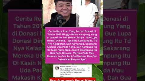 Reza Arap Pernah Donasi Tapi Lupa Tempanya dimana #reza #rezaarap #fuji #attahalilintar