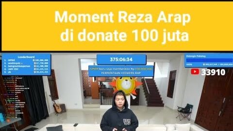 Moment ketika Reza Arap mendapatkan donate 100 juta dari Pak Hajiii, Auto nambah 120 Jam