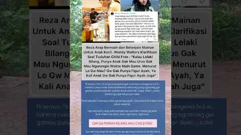 WENDY WALTERS MANTAN REZA ARAP KLARIFIKASI SOAL TUDUHAN CHILD FREE #wendywalters #rezaarab #shorts