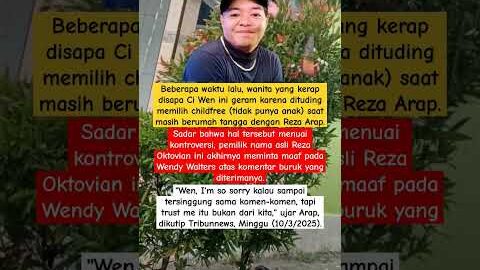Permintaan maaf Reza arap ke Wendy Walters usai dituding childfree #shorts #trending #viralvideo