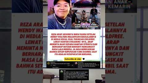 Reza Arap Minta Maaf Sama Wendy Walters, Jangan Ungkit Masa Lalu? #terkini #artis #viralvideo