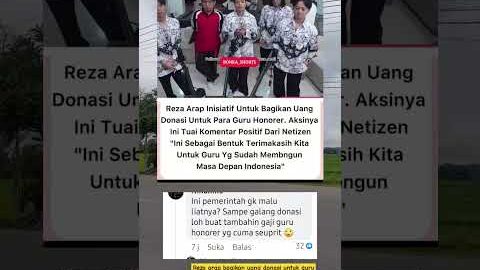 Reza arap bagikan uang donasi untuk guru honorer