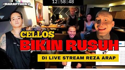 CELLOS BIKIN RUSUH DI LIVE STREAM REZA ARAP || AUTO BANJIR DONATE @ybrap #marapthon #marapthon2