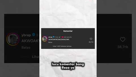 Komentar Reza Arap Stream Speed di China. W Pemerintah?