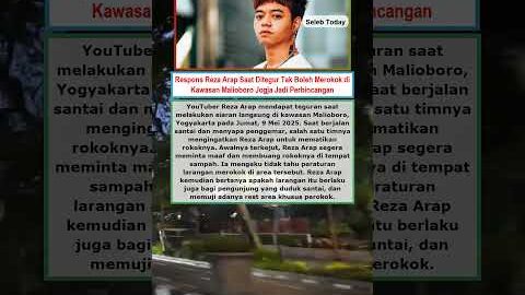 Reza Arap Kaget Ditegur karena Merokok di Malioboro Yogyakarta