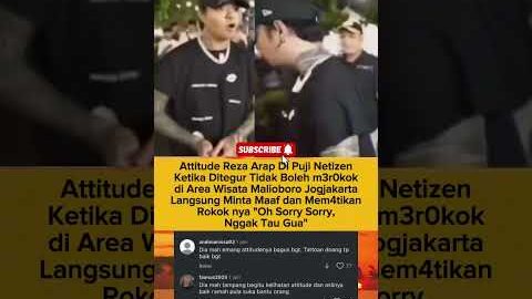 Attitude Reza Arap Dipuji Netizen Ketika Ditegur Tidak Boleh M3rok0k