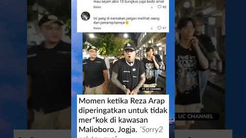 MOMEN REZA ARAP DIPERINGATKAN TIDAK MEROKOK DIKAWASAN MALIOBORO JOGJA
