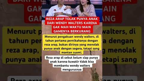 REZA ARAP TOLAK PUNYA ANAK DARI WENDY WALTERS KARNA INI ‼️ #beritaartis #gosipartis