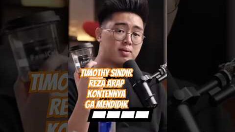 Reza arap dihujat timothy #timotyronald #rezaarap