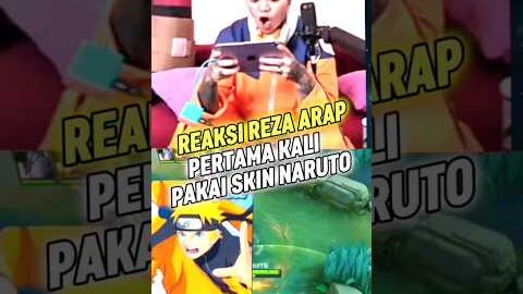 reaksi Reza Arap Yb Review Skin Naruto #mobilelegends #rezaarap #yb #game #naruto  #shorts