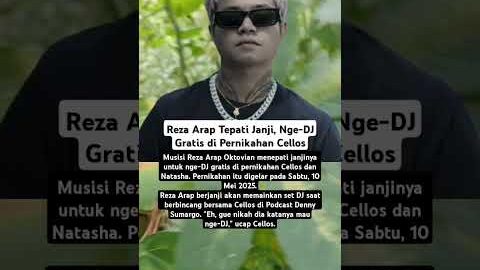 Reza Arap Tepati Janji, Nge-DJ Gratis di Pernikahan Cellos #rezaaraplive #shorts #fypシ゚viral
