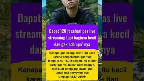 Penghasilan sehari 120jt masih ngak cukup buat Reza arap #shorts #shortvideo #trending #feedshorts