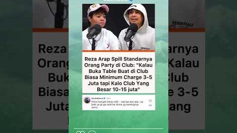 Reza arap spill standart orang party yang buka table #shortvideo #shorttrending