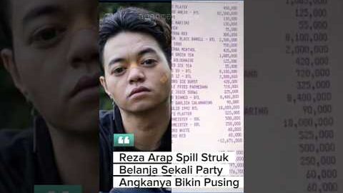 Reza Arap Spill Struk Belanja Sekali Party Angkanya Bikin Pusing #shorts #fyp #viralvideo #viral