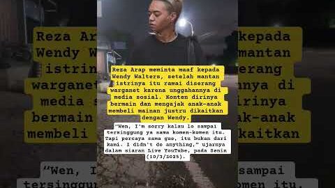 Reza Arap Minta Maaf Usai Wendy Walters Diserang Netizen Soal Childfree #short