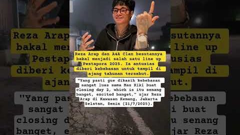 Reza Arap Excited Tampil di Pestapora 2025, Bakal Live Streaming Bareng A4A Clan #short