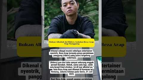 Bukan Alkohol, Ini Riders Andalan Reza Arap Tiap Manggung..