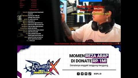 MOMEN REZA ARAP DI DONATE 1M SAAT LIVE#rezaarap#viral#trending
