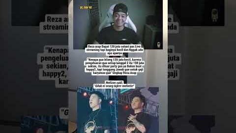 Reza arap Dapat 120 juta sehari pas Live streaming tapi baginya kecil dan Nggak ada apa apanya..