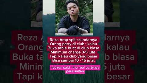Reza arap ungkap standar harga partynya. #shorts #rezaarap