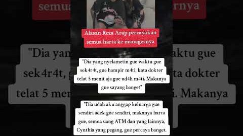 Reza arap percayakan harta pada manager #rezaarap #yb #viralvideo #shortvideo #viral #shorts