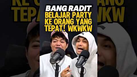 Kocak bang radit belajar party ke Reza Arap‼️😂🤣 #ybrap #radityadika #trending #podcast #shorts