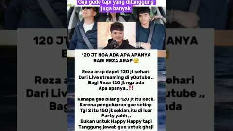 Wowww segini ternyata gaji Reza Arap sekali live streaming 😱😱😱