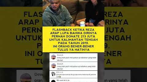 REZA ARAP LUPA PERNAH DONASI 213JT UNTUK KALTENG SAAT KABUT ASAP #rezaarap #yb #shorts #fyp