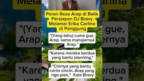 Peran Reza Arap di Balik Persiapan DJ Bravy Melamar Erika Carlina di Panggung Synchronize Fest 2025
