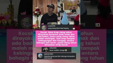 Kocak Ulang Tahun Reza Arap Dirayakan Bersama Anak Anak dan Badut, Reza Arap Malah Bingung