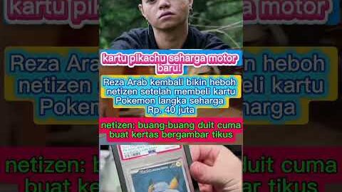 Reza Arap Habiskan Rp 40 Juta Demi Kartu Pokemon Langka