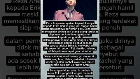REZA ARAP BERI DUKUNGAN PENUH UNTUK ERIKA CARLINA YANG HAMIL 9 BULAN #shorts