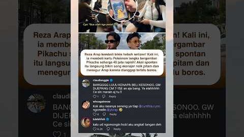 “Reza Arap Beli Kartu Pikachu 40 Juta, Dimarahin Manager!” 😂 #shorts #beritaviral