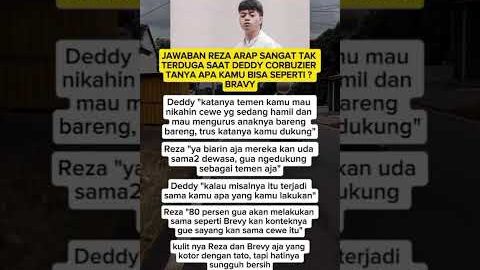 Respon Reza Arap tak t3rduga saat Dedy Corbuzier tanya apa kamu bisa seperti bravy #shorts #viral
