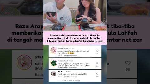 Reza Arap Lamar Lula Lahfah Saat Sedang Makan! #rezaarab #beritaartis