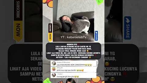 LULA LAHFAH DITEMANI KUCING “CANGGIH” NYA SAAT SANTAI DI SOFA ‼️😎 #lula #viral #shorts #kucing