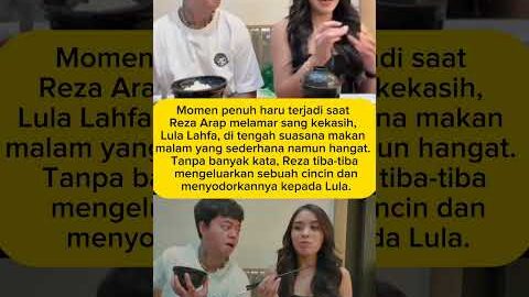 Reza Arap diam-diam menyiapkan kejutan lamaran untuk sang kekasih, Lula Lahfa #kabarterkini