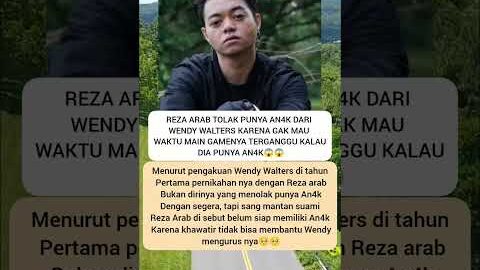 REZA ARAP TOLAK PUNYA ANAK TAKUN WAKTU MAIN GAMENYA TERGANGGU#beritaviral #rezaarapoktovian #fyp