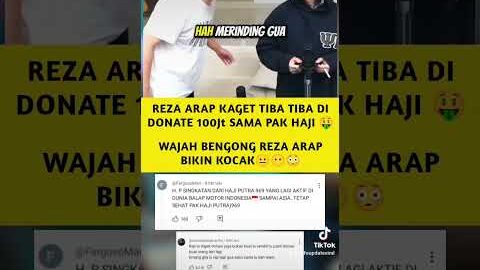 Reza Arap Kaget 😳 Dapat Donasi 100 Juta dari Pak Haji! #RezaArap #donasi #ytshorts